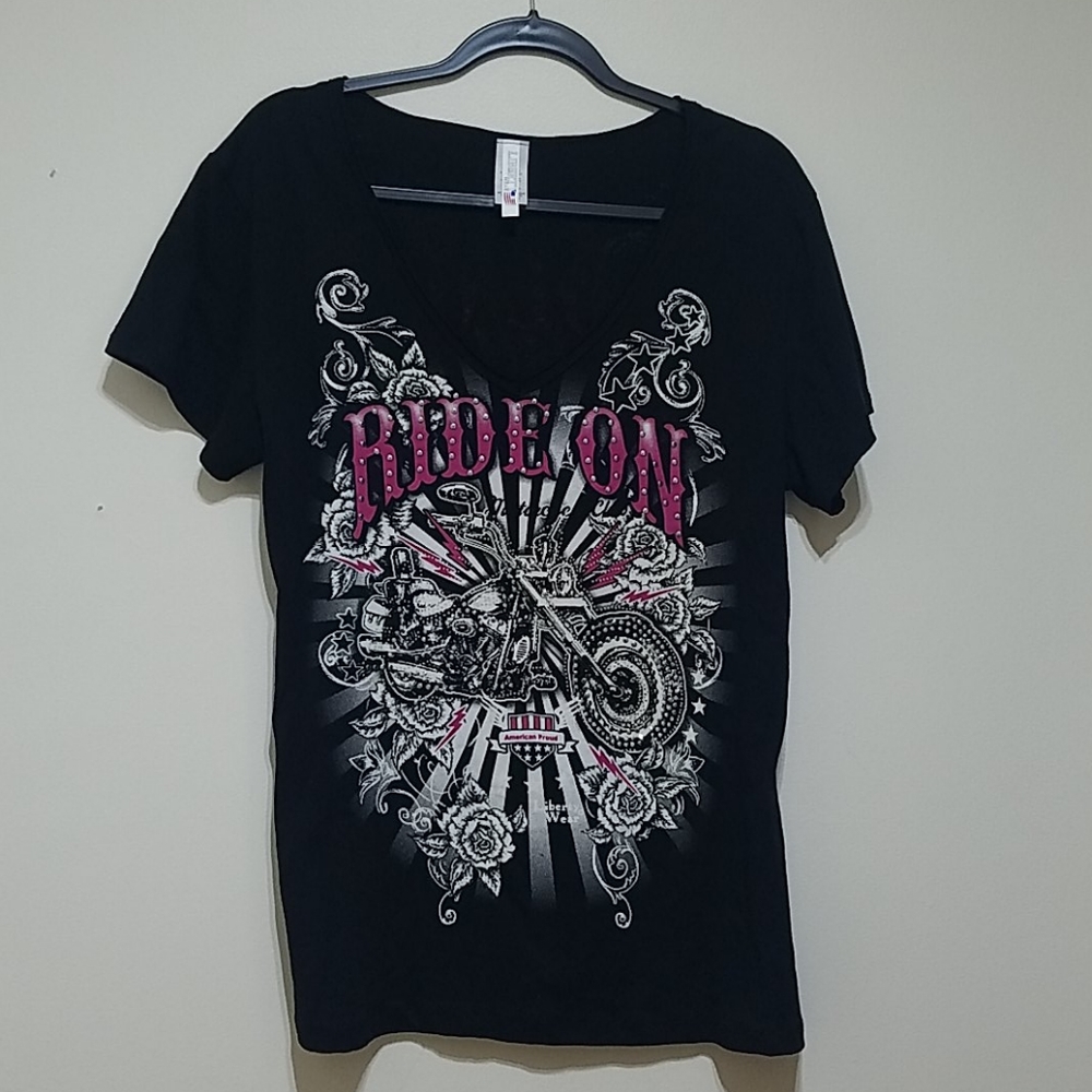 Liberty Women's Ride On Motorcycle Tee